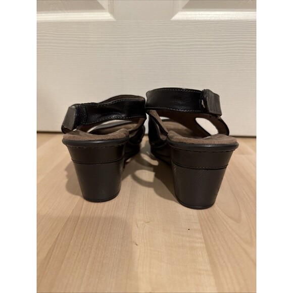 Natural Soul Naturalizer Regal Sandal Slingback Wedge Heel Black Size 10 NWOB - Picture 4 of 8